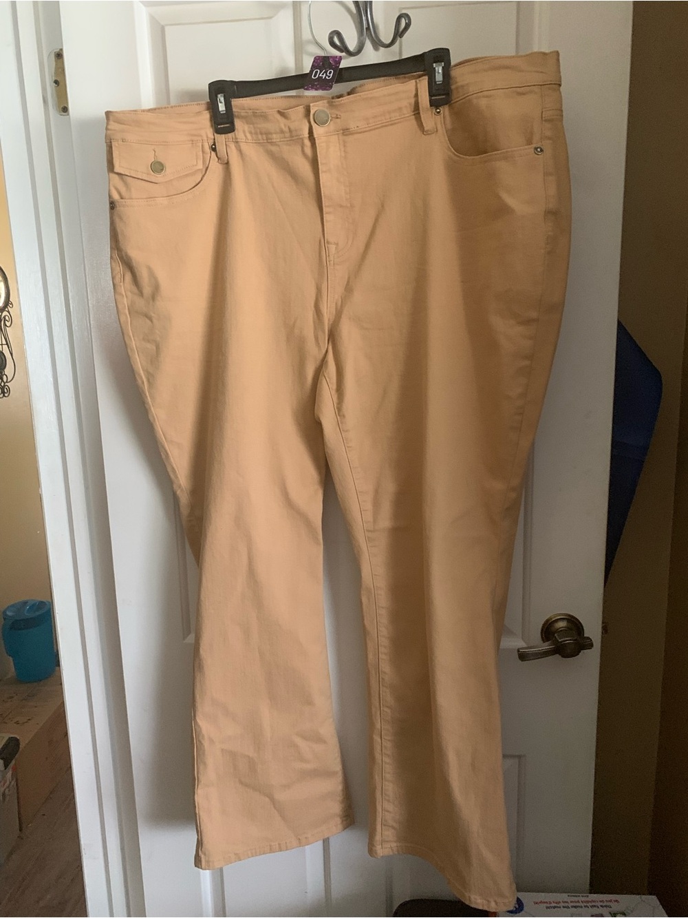 DG2 by Diane Gilman Tan Flare Leg Jeans